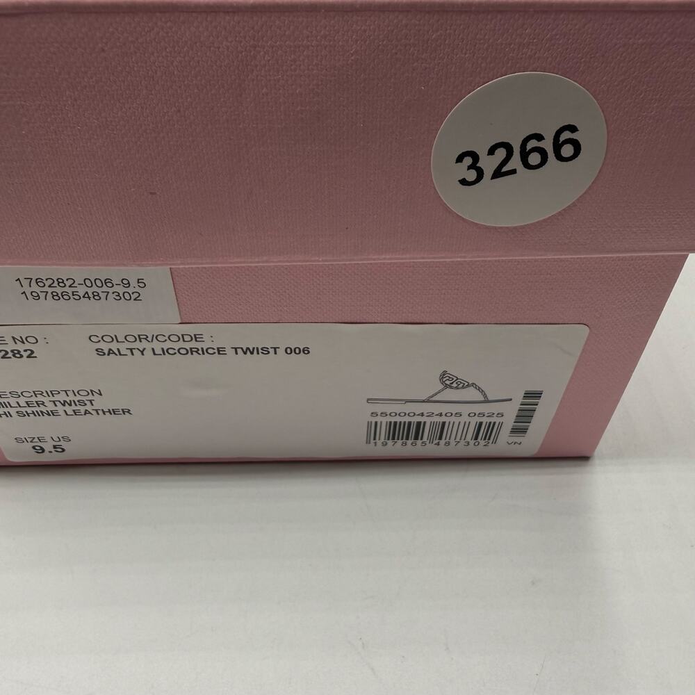NEW NWT Tory Burch x BonBon Miller Twist Sandals Black Size 9.5 - Picture 7 of 7